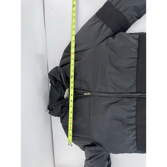 MM6 Maison Margiela Coat Sz 38 Long Puffer Down Duck Black Minimalist - Picture 15 of 16